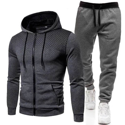 Men's Casual Gradient Long 2pc Tracksuit - Tracksuit - Gym King - Mad Fly Essentials