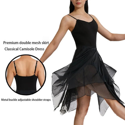 MIDI Dress Women Asymmetrical Chiffon Ballet Dance Dress - MIDI Dress - IIXPIN - Mad Fly Essentials
