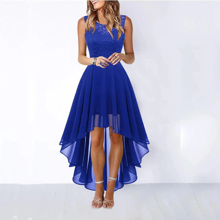 MIDI Dress Women Red Lace Chiffon Evening Dress - MIDI Dress - Adogirl - Mad Fly Essentials