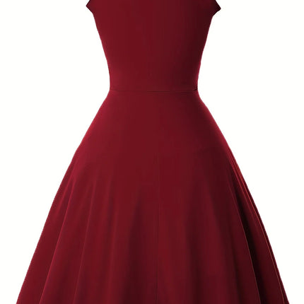 Midi Dress Women Summer Short Sleeve A - Line Dress - MIDI Dress - Vamos Todos - Mad Fly Essentials