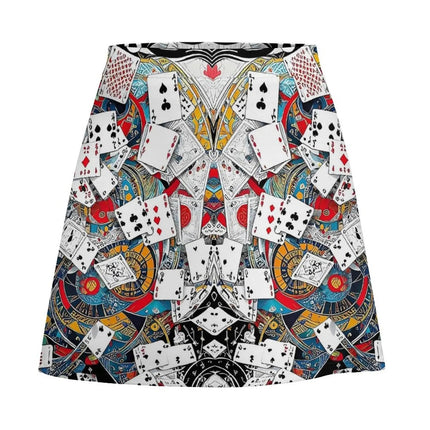 Mini Dress Women 3D Fashion Poker Card Skater Dress - Mini Dress - syntecso - Mad Fly Essentials