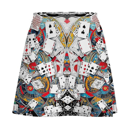 Mini Dress Women 3D Fashion Poker Card Skater Dress - Mini Dress - syntecso - Mad Fly Essentials