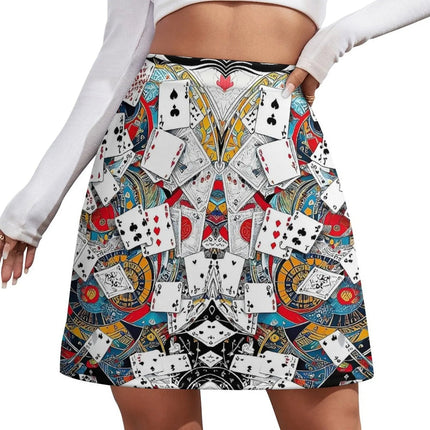 Mini Dress Women 3D Fashion Poker Card Skater Dress - Mini Dress - syntecso - Mad Fly Essentials
