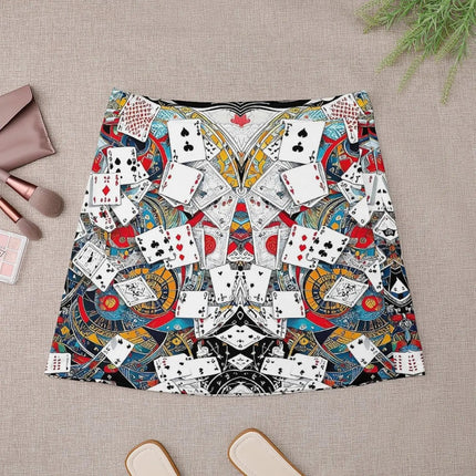 Mini Dress Women 3D Fashion Poker Card Skater Dress - Mini Dress - syntecso - Mad Fly Essentials