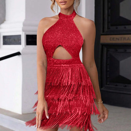 Mini Dress Women Backless Sequin Summer Dress - Mini Dress - Stefani Lee - Mad Fly Essentials
