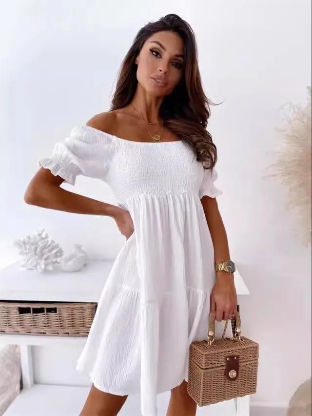 Mini Dress Women Sexy Summer Ruffled Swing Dress - Mini Dress - Owner Girl - Mad Fly Essentials