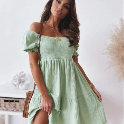 Mini Dress Women Sexy Summer Ruffled Swing Dress - Mini Dress - Owner Girl - Mad Fly Essentials