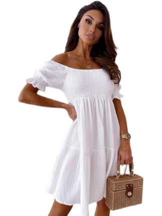 Mini Dress Women Sexy Summer Ruffled Swing Dress - Mini Dress - Owner Girl - Mad Fly Essentials