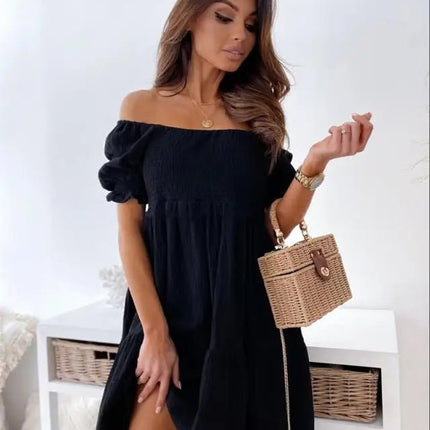 Mini Dress Women Sexy Summer Ruffled Swing Dress - Mini Dress - Owner Girl - Mad Fly Essentials