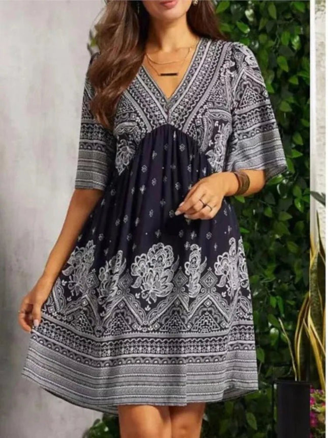 Mini Dress Women Short Floral Beach Dress - Mini Dress - Veryou - Mad Fly Essentials