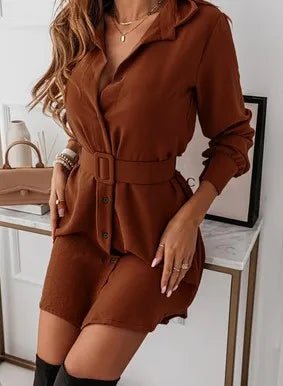 Mini Dress Women White Long Office Shirt Dress - Mini Dress - Owner Girl - Mad Fly Essentials