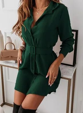 Mini Dress Women White Long Office Shirt Dress - Mini Dress - Owner Girl - Mad Fly Essentials