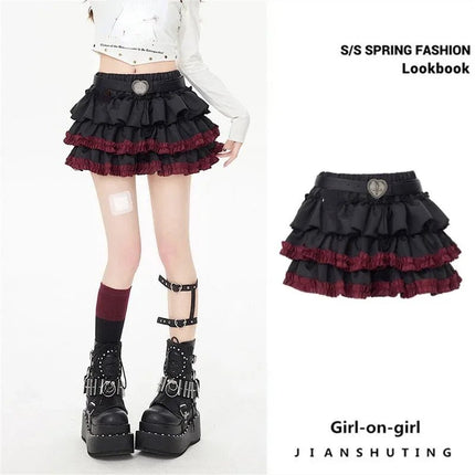 Mini Skirt Women Black Gothic 90s Summer Emo Skirt - Mini Skirt - DICLOUD - Mad Fly Essentials