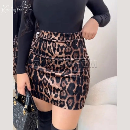 Mini Skirt Women Cheetah Leopard Slim Skirts - Mini Skirt - Sealeaf - Mad Fly Essentials