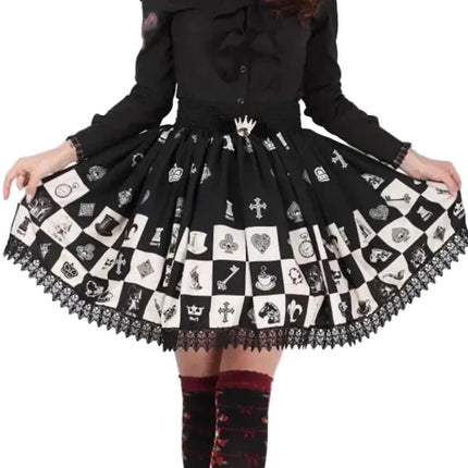 Mini Skirt Women Gothic Elastic Skater Skirt - Mini Skirt - Baellerry - Mad Fly Essentials