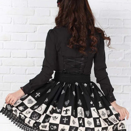 Mini Skirt Women Gothic Elastic Skater Skirt - Mini Skirt - Baellerry - Mad Fly Essentials