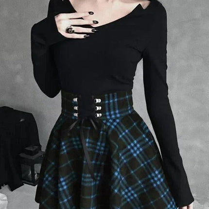 Mini Skirt Women Gothic Patchwork Skirt - Mini Skirt - InsDoit - Mad Fly Essentials