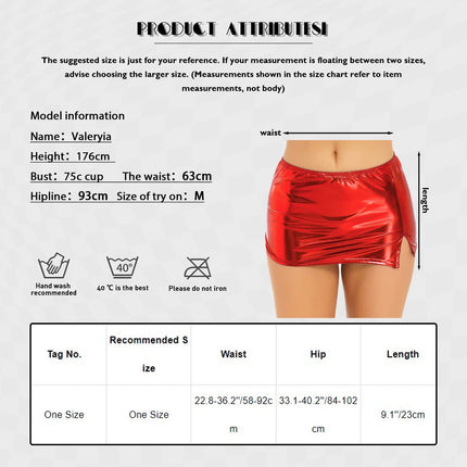 Mini Skirt Women Metallic Dance Clubwear Skirts - Mini Skirt - AKYZO - Mad Fly Essentials