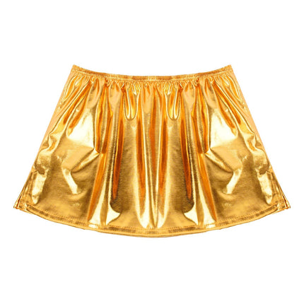 Mini Skirt Women Metallic Dance Clubwear Skirts - Mini Skirt - AKYZO - Mad Fly Essentials