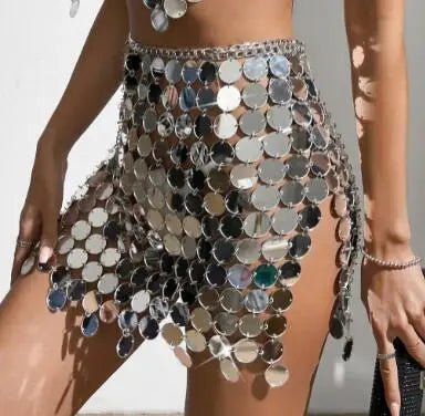 Mini Skirt Women Samba Dance Latin Sequin Skirt - Mini Skirt - Marciella - Mad Fly Essentials