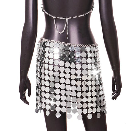 Mini Skirt Women Samba Dance Latin Sequin Skirt - Mini Skirt - Marciella - Mad Fly Essentials