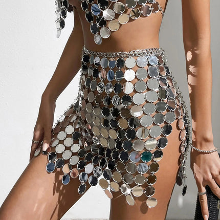 Mini Skirt Women Samba Dance Latin Sequin Skirt - Mini Skirt - Marciella - Mad Fly Essentials