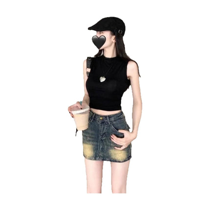 Mini Skirt Women Vintage Embroidery Denim Skirt - Mini Skirt - SexMKL - Mad Fly Essentials