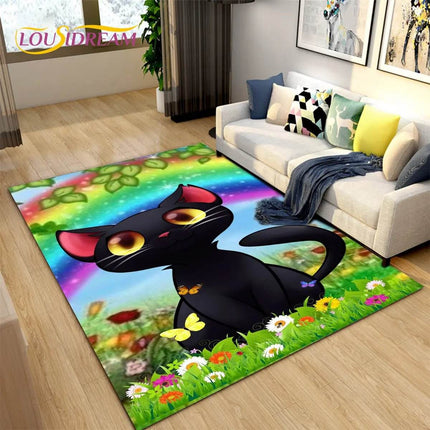 Modern 3D Cat Cartoon Area Rug - Area Rug - LOUSIDREAM - Mad Fly Essentials