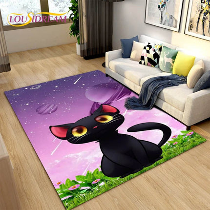 Modern 3D Cat Cartoon Area Rug - Area Rug - LOUSIDREAM - Mad Fly Essentials
