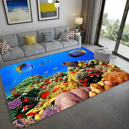 Modern 3D Fish Ocean Anti - Slip Area Rug - Area Rug - WESSD - Mad Fly Essentials