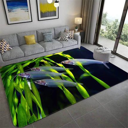 Modern 3D Fish Ocean Anti - Slip Area Rug - Area Rug - WESSD - Mad Fly Essentials