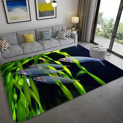 Modern 3D Fish Ocean Anti - Slip Area Rug - Area Rug - WESSD - Mad Fly Essentials