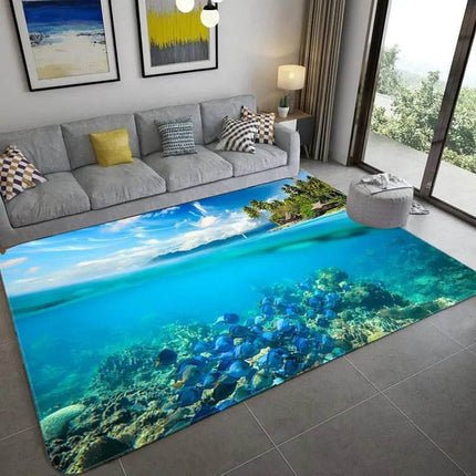 Modern 3D Fish Ocean Anti-Slip Area Rug - Mad Fly Essentials