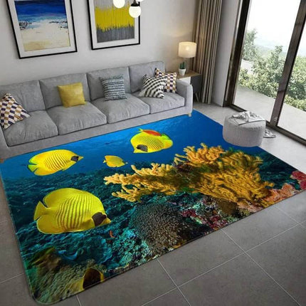 Modern 3D Fish Ocean Anti - Slip Area Rug - Area Rug - WESSD - Mad Fly Essentials