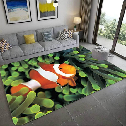 Modern 3D Fish Ocean Anti - Slip Area Rug - Area Rug - WESSD - Mad Fly Essentials