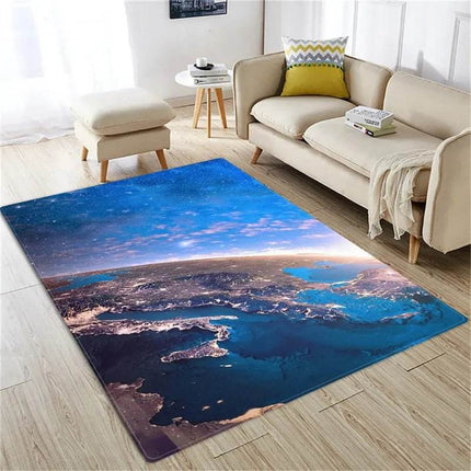 Modern 3D Space Planet Galaxy Illusion Area Rug - Area Rug - WESSD - Mad Fly Essentials