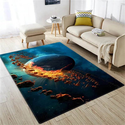 Modern 3D Space Planet Galaxy Illusion Area Rug - Area Rug - WESSD - Mad Fly Essentials