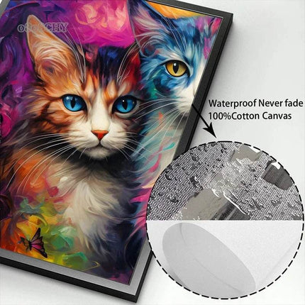 Modern Abstract Nordic Cats Canvas Wall Decor - Wall Decor - hdprints - Mad Fly Essentials