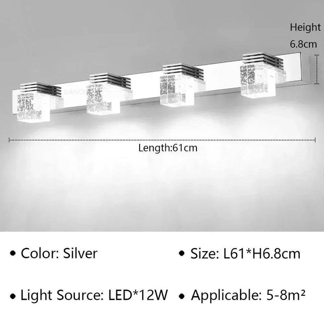 Modern Crystal Bathroom Mirror LED Wall Sconce - LED Wall Sconce - CLODE - Mad Fly Essentials