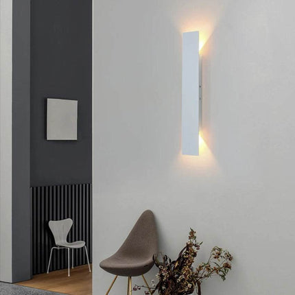 Modern Minimalist Black White 18W LED Wall Sconce - LED Wall Sconce - Dreaminglight - Mad Fly Essentials