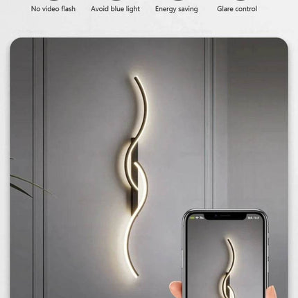 Modern Minimalist Wavy Bedroom LED Wall Sconce - LED Wall Sconce - DARHYN - Mad Fly Essentials
