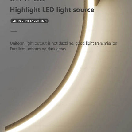 Modern Minimalist Wavy Bedroom LED Wall Sconce - LED Wall Sconce - DARHYN - Mad Fly Essentials