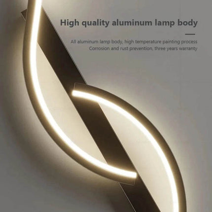 Modern Minimalist Wavy Bedroom LED Wall Sconce - LED Wall Sconce - DARHYN - Mad Fly Essentials