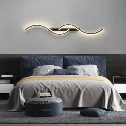 Modern Minimalist Wavy Bedroom LED Wall Sconce - LED Wall Sconce - DARHYN - Mad Fly Essentials