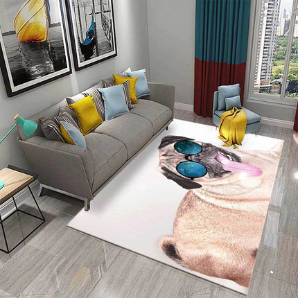 Modern Pug Animal Water Absorption Area Rug - Area Rug - LOUSIDREAM - Mad Fly Essentials
