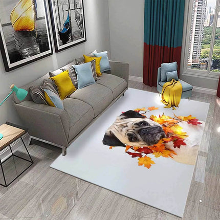 Modern Pug Animal Water Absorption Area Rug - Area Rug - LOUSIDREAM - Mad Fly Essentials