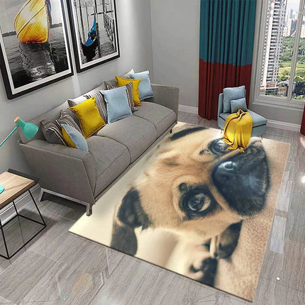 Modern Pug Animal Water Absorption Area Rug - Area Rug - LOUSIDREAM - Mad Fly Essentials