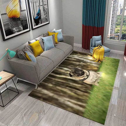 Modern Pug Animal Water Absorption Area Rug - Area Rug - LOUSIDREAM - Mad Fly Essentials