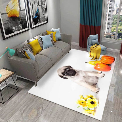 Modern Pug Animal Water Absorption Area Rug - Area Rug - LOUSIDREAM - Mad Fly Essentials