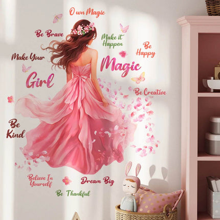 Moon Girl Vinyl Child 3D Wall Sticker - 3D Wall Sticker - Fantasy Star - Mad Fly Essentials